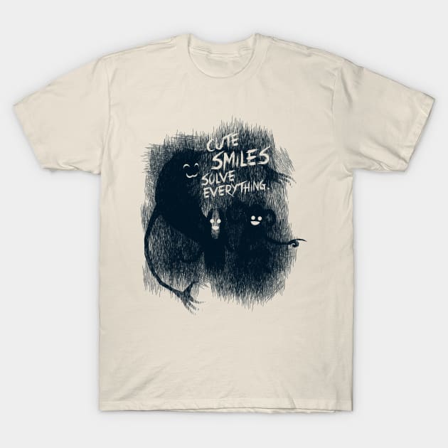 Monsters with cute smiles T-Shirt by TieUp Studio